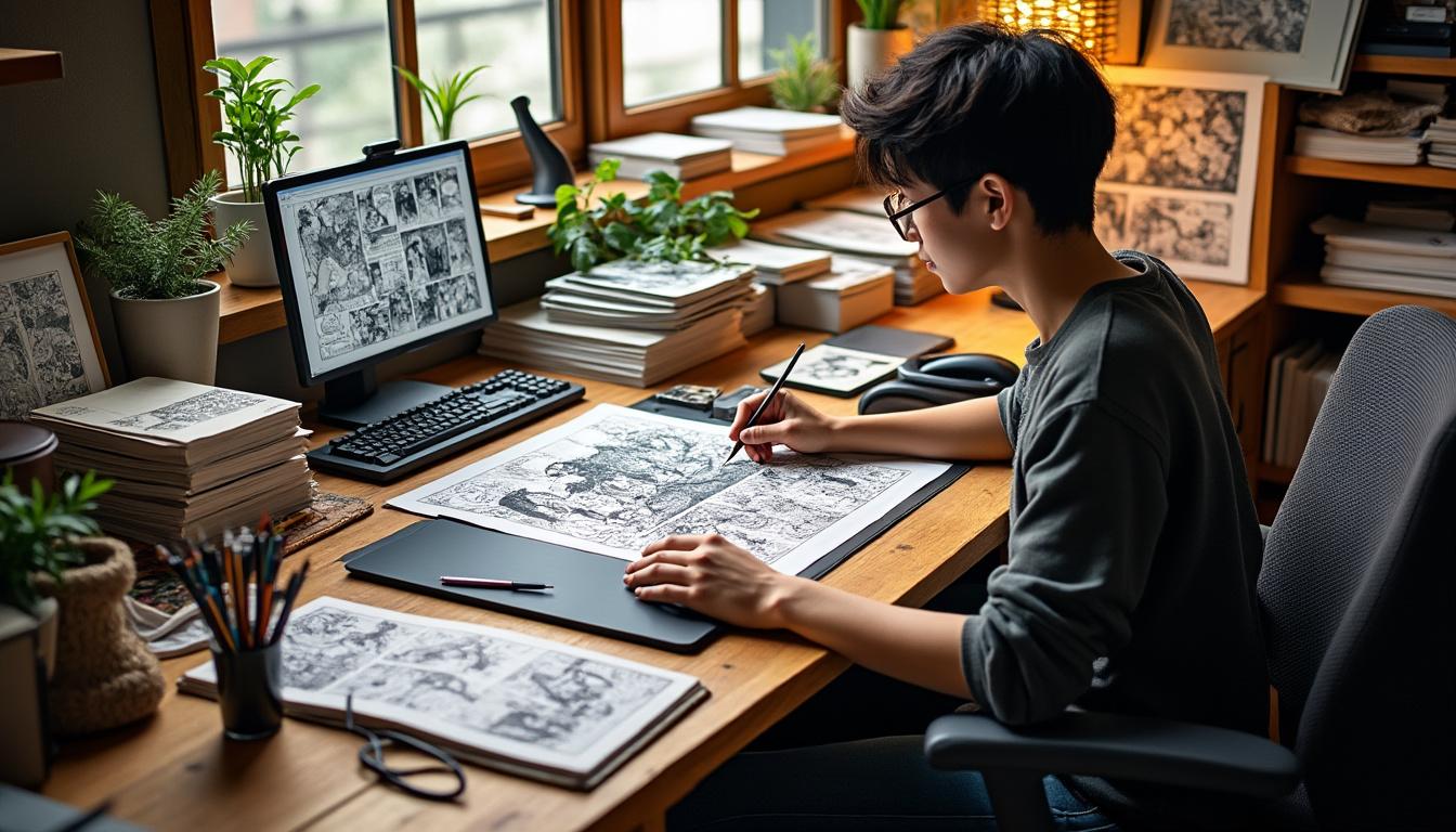 découvrez le métier de mangaka : entre rêve et réalité, explorez les défis, les compétences nécessaires et le quotidien passionnant de ces artistes créateurs de mangas.