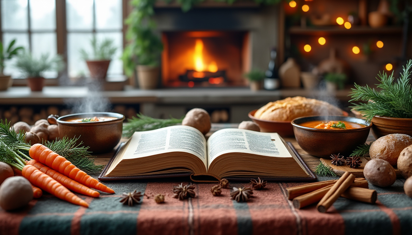 découvrez notre recueil collectif de recettes d'hiver, un livre chaleureux rempli de plats réconfortants pour vous faire du bien durant la saison froide.