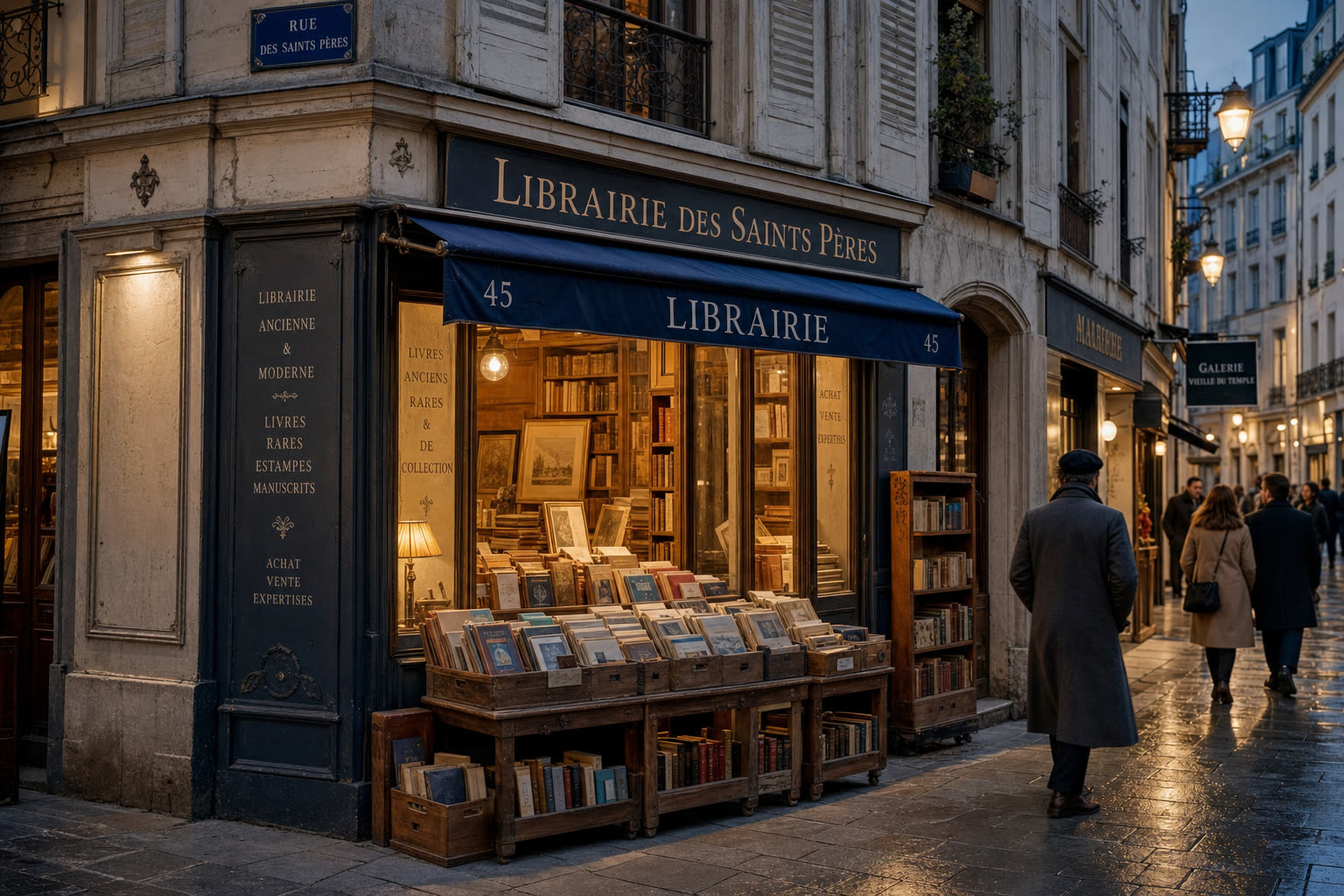Façade de librairie parisienne Gibert Joseph, rue animée du 13e arrondissement